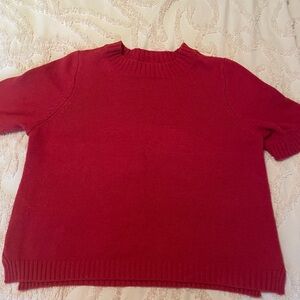 Marled Women's Vibrant Red Crew Neck Sweater